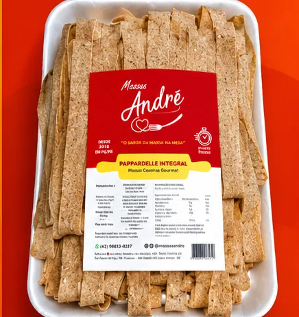 Bandeja de Pappardelle Integral Massas André