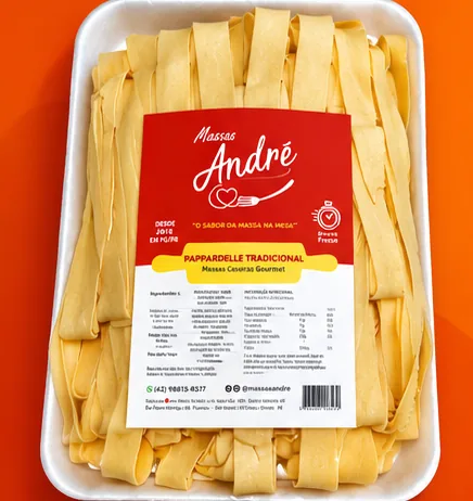 Bandeja de Pappardelle Tradicional Massas André